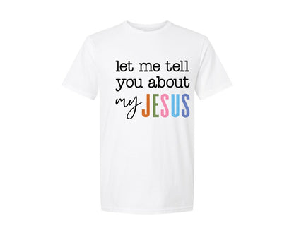 brand:Generic|color:White|Jesus About My Jesus God Graphic T-Shirt
