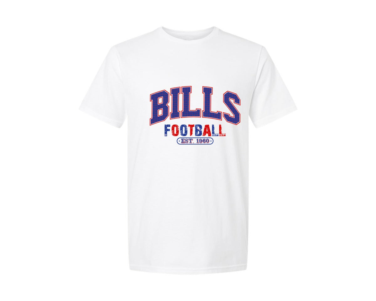 brand:Generic|color:White|Bills Football Football Graphic T-Shirt