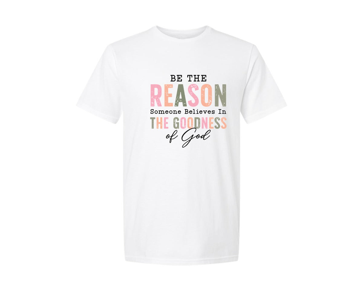 brand:Generic|color:White|Be The Reason Sleeve Religious Graphic T-Shirt