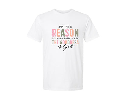 brand:Generic|color:White|Be The Reason Sleeve Religious Graphic T-Shirt