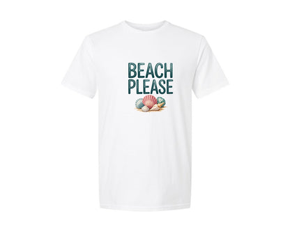 brand:Generic|color:White|Funny Beach Please Summer Shirt Graphic T-Shirt