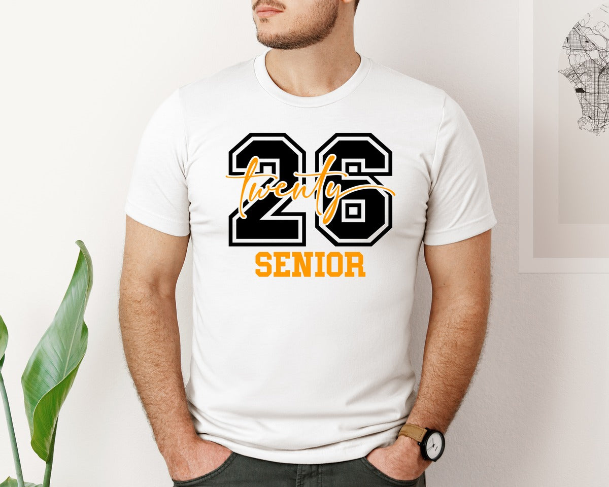 brand:Bella Canvas|color:White|Class Of 2026 Senior 2026 6 Graphic T-Shirt