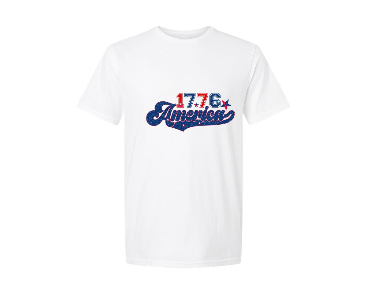 brand:Generic|color:White|1776 America 4Th Of July 3 Graphic T-Shirt