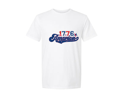 brand:Generic|color:White|1776 America 4Th Of July 3 Graphic T-Shirt
