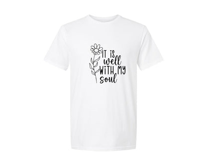 brand:Generic|color:White|It Is Well With My Soul 125 Graphic T-Shirt