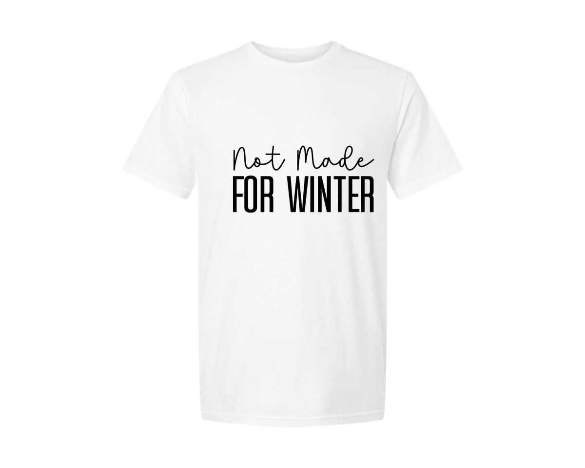 brand:Generic|color:White|Not Made For Winter Christmas 2 Graphic T-Shirt