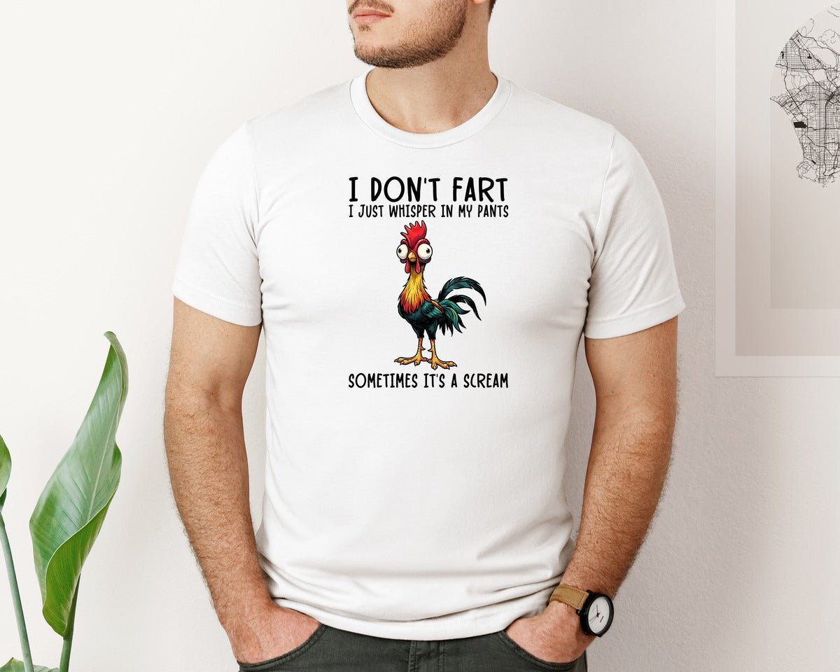 brand:Bella Canvas|color:White|Funny Rooster Quote Design Graphic T-Shirt