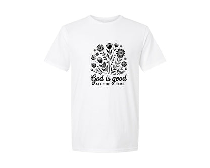 brand:Generic|color:White|God Is Good All The Time 5 Graphic T-Shirt