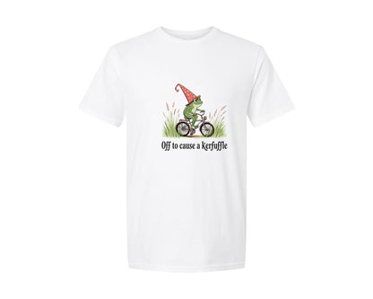 brand:Generic|color:White|Whimsical Frog Graphic T-Shirt