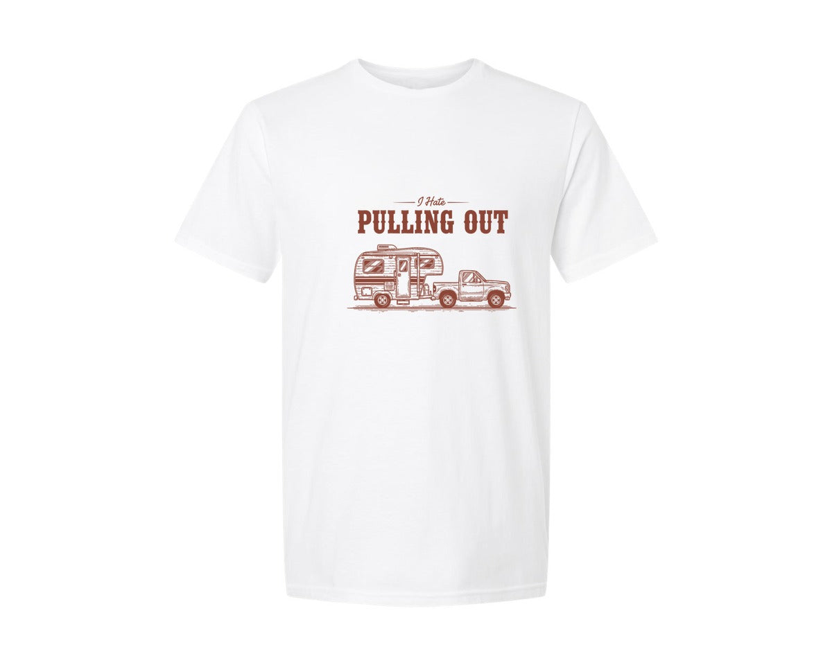 brand:Generic|color:White|I Hate Pulling Out Camping Graphic T-Shirt