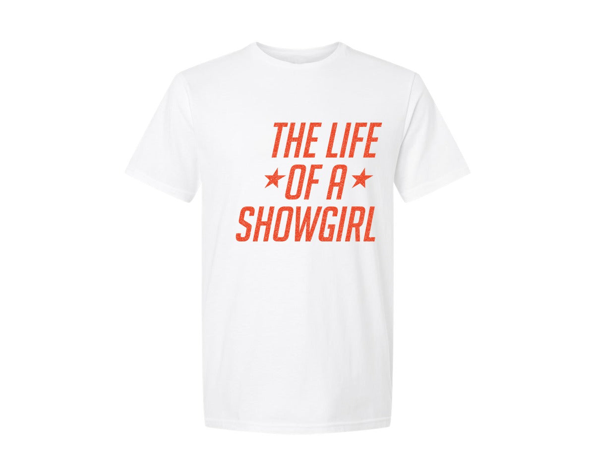 brand:Generic|color:White|Showgirl The Life Of A Showgirl 2 Graphic T-Shirt