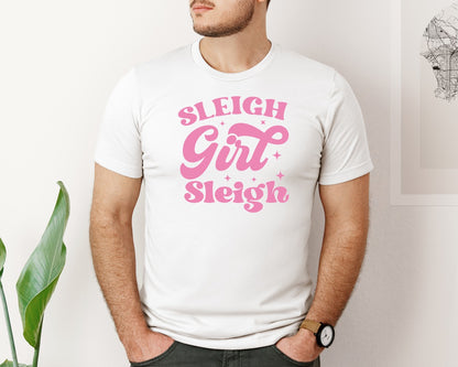 brand:Bella Canvas|color:White|Sleigh Girl Sleigh T Shirt Sassy Graphic T-Shirt