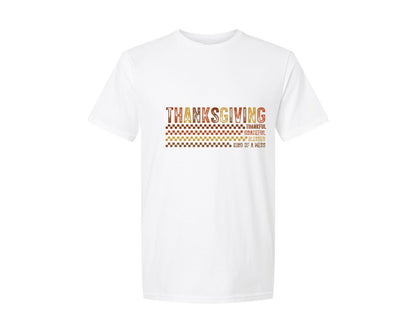 brand:Generic|color:White|Thansgiving Thankful Grateful Graphic T-Shirt