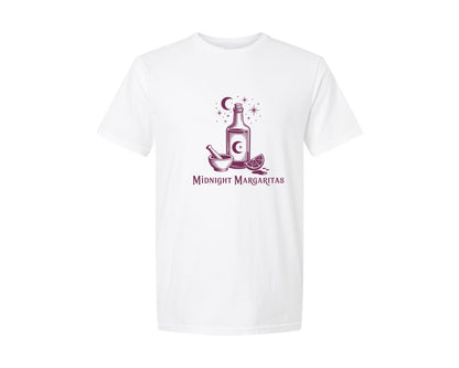brand:Generic|color:White|Midnight Margaritas Moon Cocktail Graphic T-Shirt