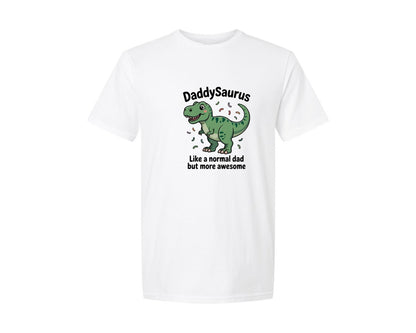 brand:Generic|color:White|Daddysaurus Funny Dinosaur Dad Graphic T-Shirt