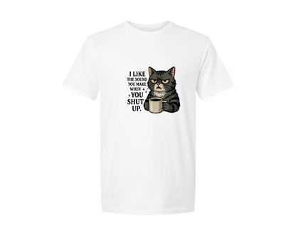 brand:Generic|color:White|Grumpy Cat Coffee Sarcastic Cat Graphic T-Shirt