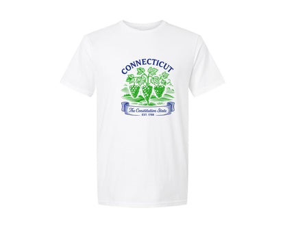 brand:Generic|color:White|Connecticut The Constitution State Graphic T-Shirt