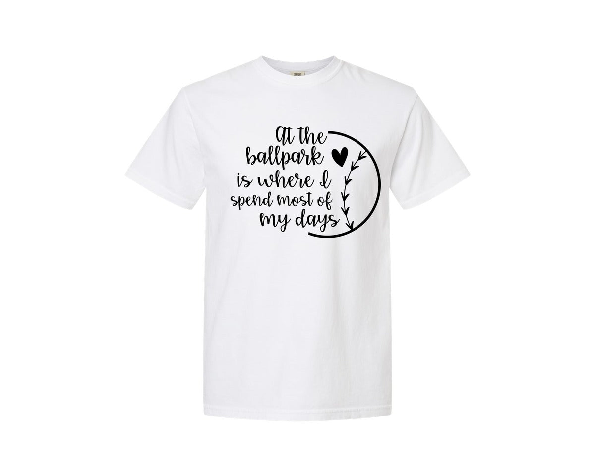 brand:Comfort Colors|color:White|Baseball Mom Softball Mom 2 Graphic T-Shirt