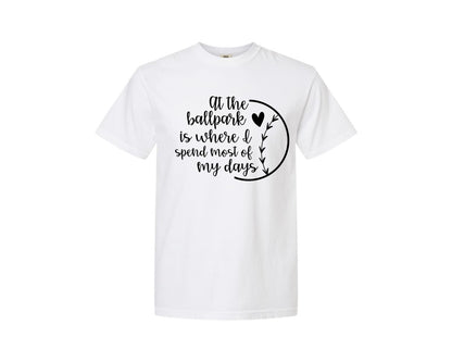 brand:Comfort Colors|color:White|Baseball Mom Softball Mom 2 Graphic T-Shirt