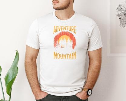 brand:Bella Canvas|color:White|Wild Life Experience Mountain Hiking Tee 4 Graphic T-Shirt