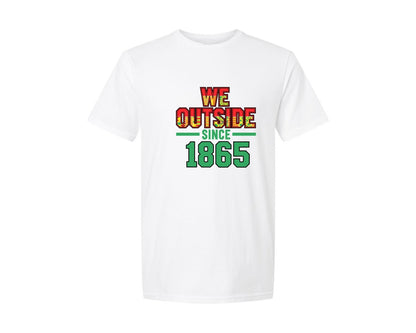 brand:Generic|color:White|We Outside Juneteenth Celebration Graphic T-Shirt