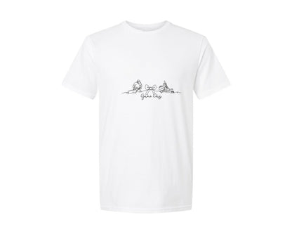 brand:Generic|color:White|Hockey Game Day Line Art Graphic T-Shirt
