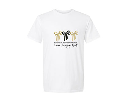 brand:Generic|color:White|New Years Christian Design Coquette 2 Graphic T-Shirt