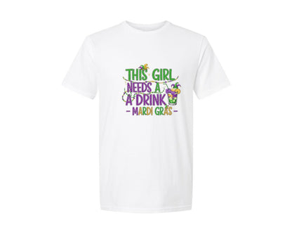 brand:Generic|color:White|Mardi Gras 68 Graphic T-Shirt
