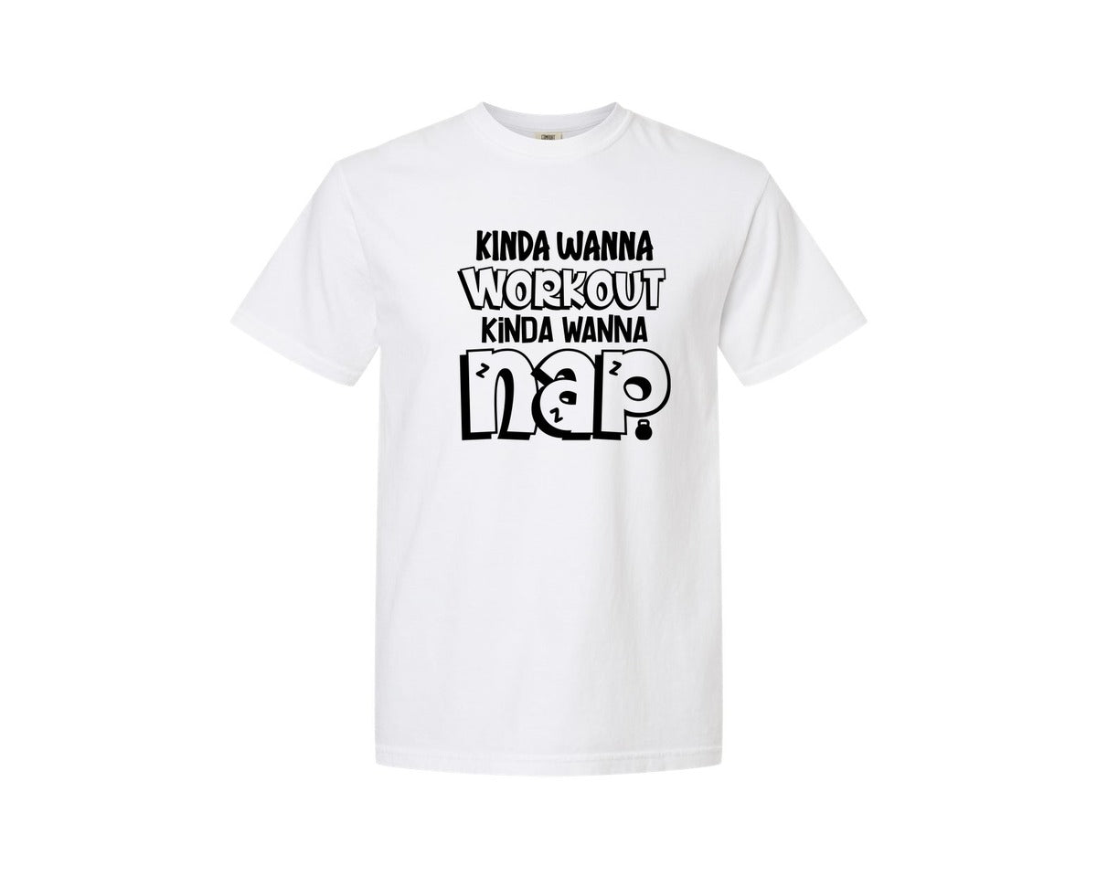 brand:Comfort Colors|color:White|Workout Gym Tank Exercise Graphic T-Shirt