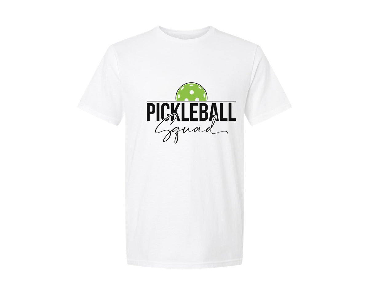 brand:Generic|color:White|Pickleball Squad Design Graphic T-Shirt