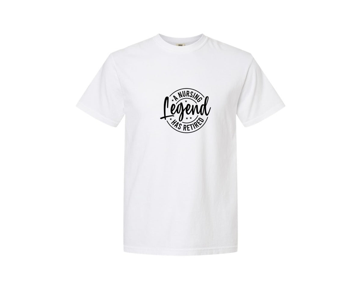 brand:Comfort Colors|color:White|A Nursing Legend Has Retired 20 Graphic T-Shirt