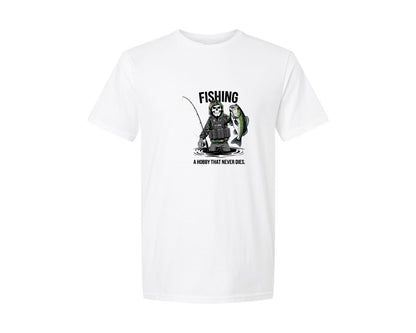 brand:Generic|color:White|Fishing A Hobby That Never Dies T Shirt Graphic T-Shirt