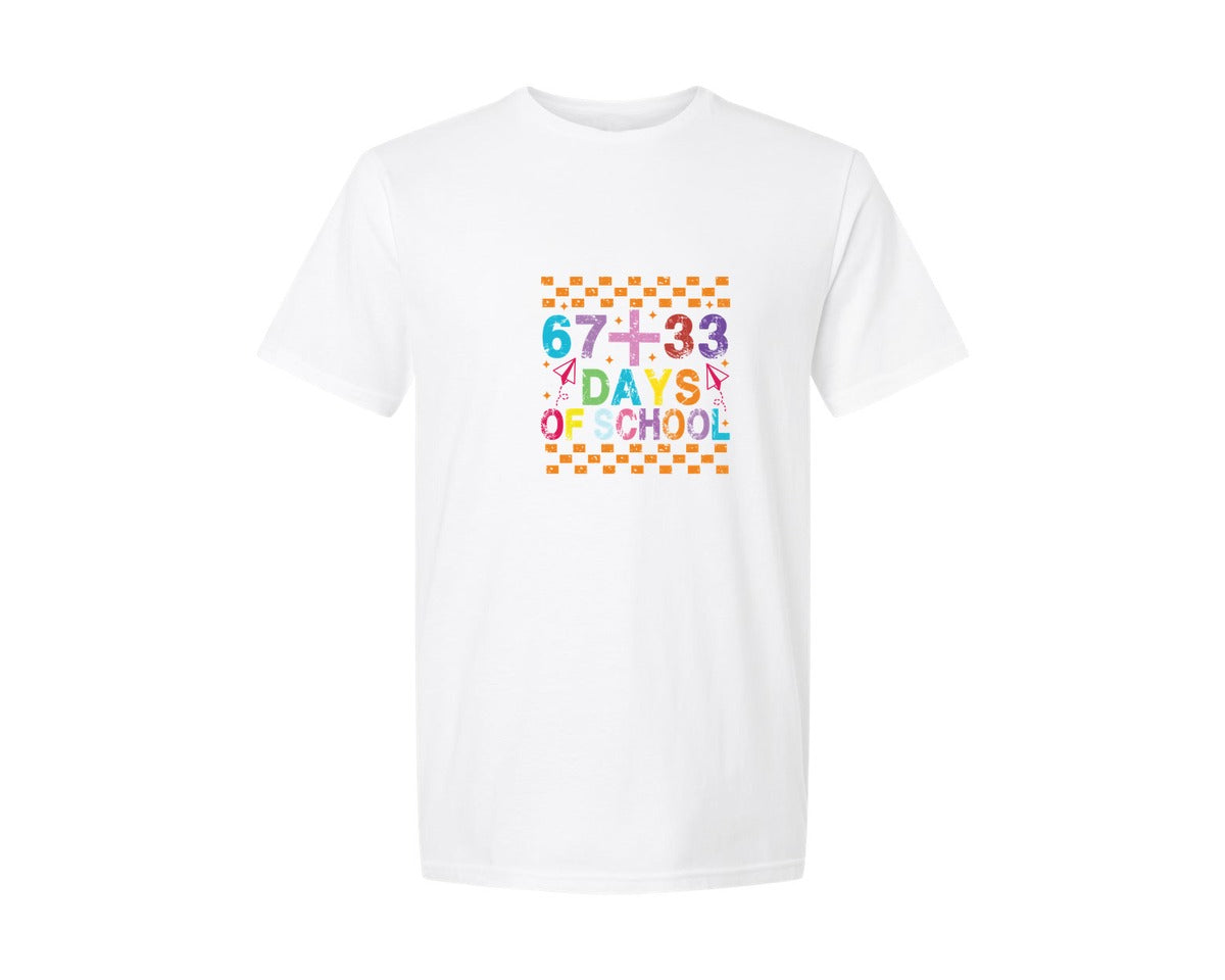 brand:Generic|color:White|100 Days Of School 13 Graphic T-Shirt