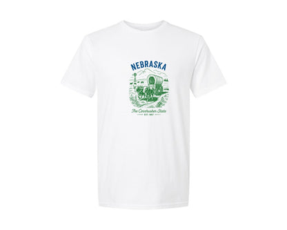 brand:Generic|color:White|Nebraska The Cornhusker State Graphic T-Shirt