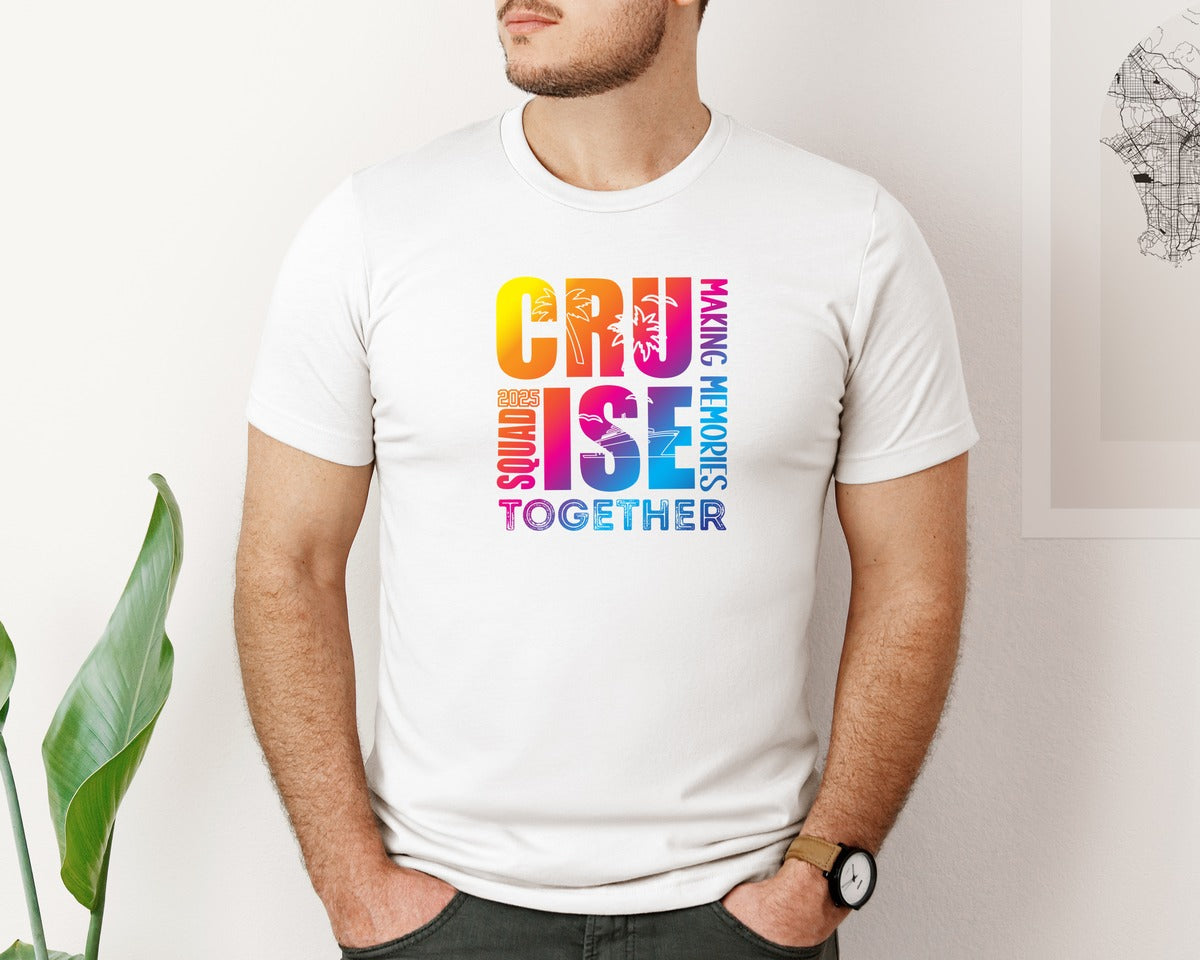 brand:Bella Canvas|color:White|Cruise Squad 2025Family Cruise Trip 2 Graphic T-Shirt