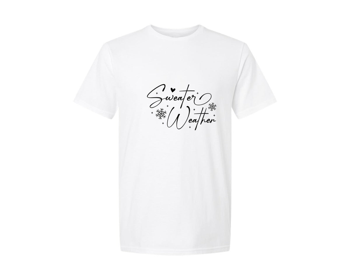 brand:Generic|color:White|Cozy Season Sweater Weather 2 Graphic T-Shirt