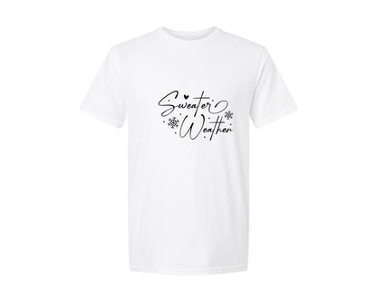 brand:Generic|color:White|Cozy Season Sweater Weather 2 Graphic T-Shirt