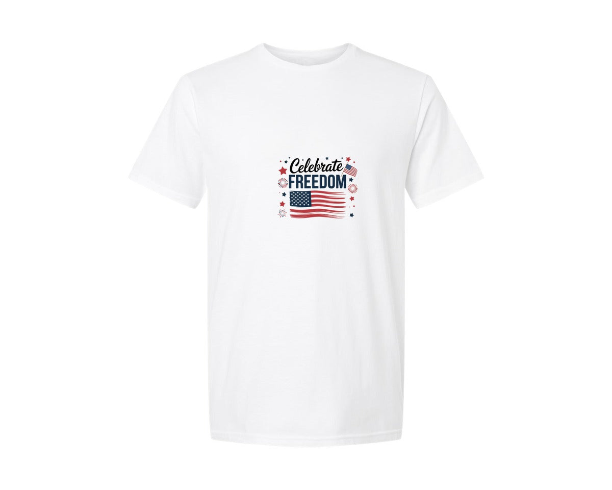 brand:Generic|color:White|Celebrate Freedom 3 Graphic T-Shirt