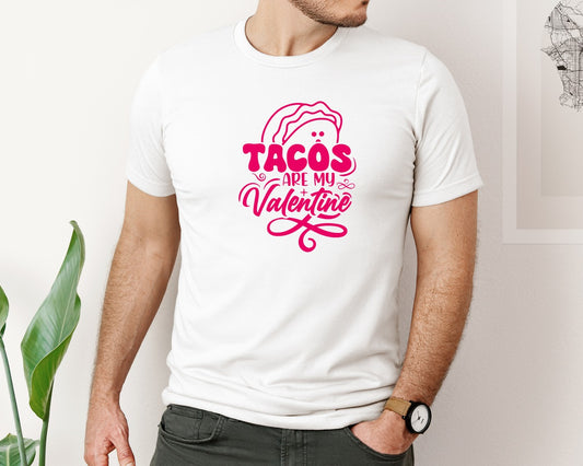 Tacos Are My Valentine Tshirt Design Graphic T-Shirt