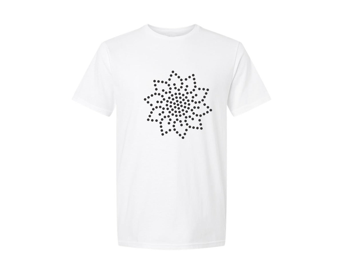brand:Generic|color:White|Rhinestone Template Design Sunflower Graphic T-Shirt