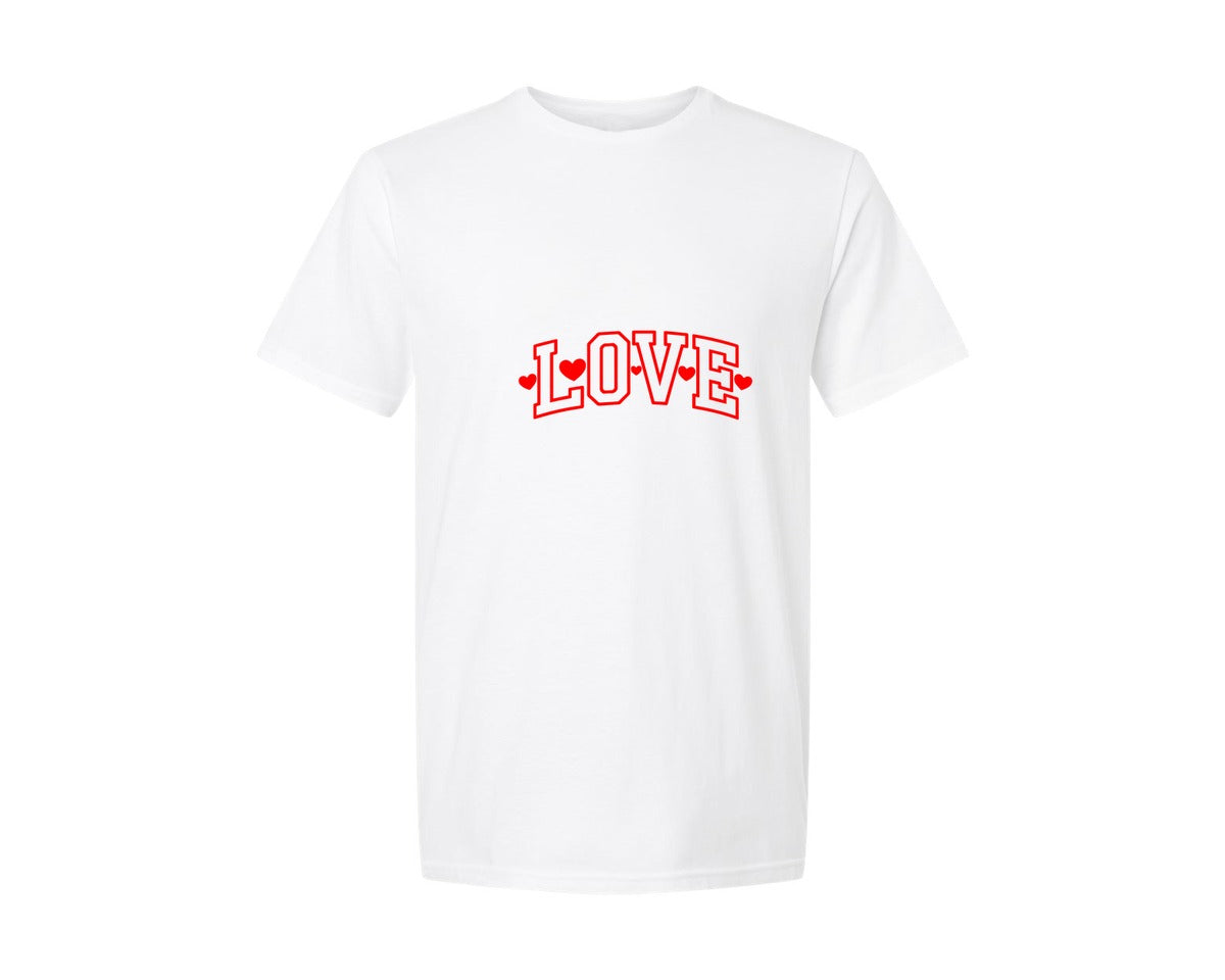 brand:Generic|color:White|Love Valentine Love Graphic T-Shirt