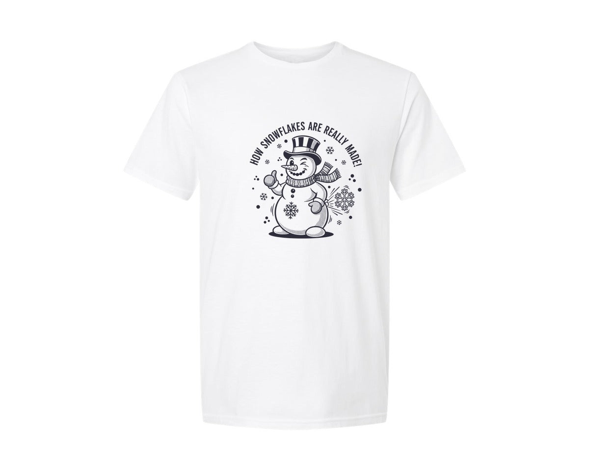 brand:Generic|color:White|How Snowflakes Are Really Made 2 Graphic T-Shirt