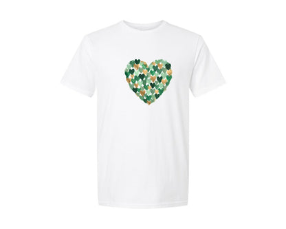 brand:Generic|color:White|Hand Painted St Patricks Day Heart 2 Graphic T-Shirt