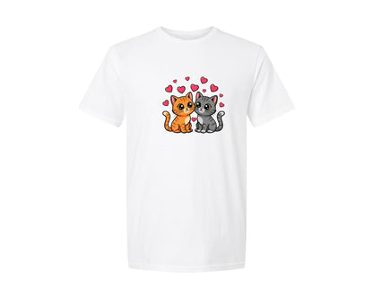 brand:Generic|color:White|Cute Cat Love Valentines Day T Shirt Graphic T-Shirt
