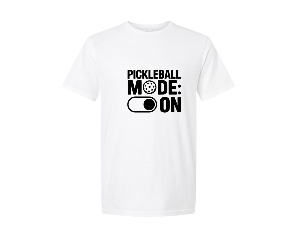 brand:Generic|color:White|Pickleball Mode On Ai Graphic T-Shirt