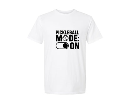 brand:Generic|color:White|Pickleball Mode On Ai Graphic T-Shirt
