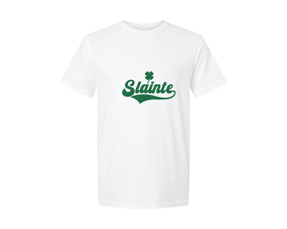 brand:Generic|color:White|Slainte St Patricks Day Graphic T-Shirt