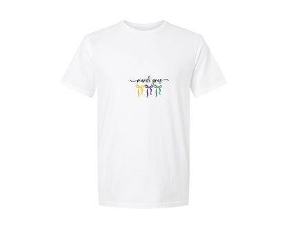 brand:Generic|color:White|Mardi Gras Mardi Gras 6 Graphic T-Shirt