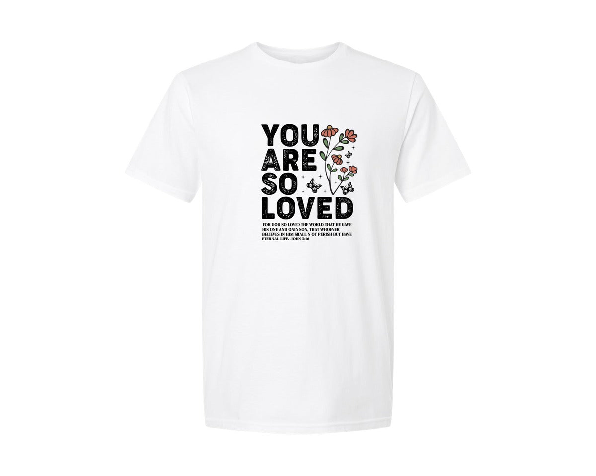 brand:Generic|color:White|You Are So Loved 3 Graphic T-Shirt