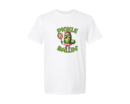 brand:Generic|color:White|Pickle Ballin Pickleball Dink This Graphic T-Shirt